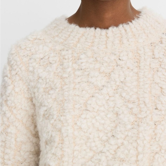 VINCE Textured Loop-Stitch Cable Wool-Blend Sweater - Picture 10 of 10